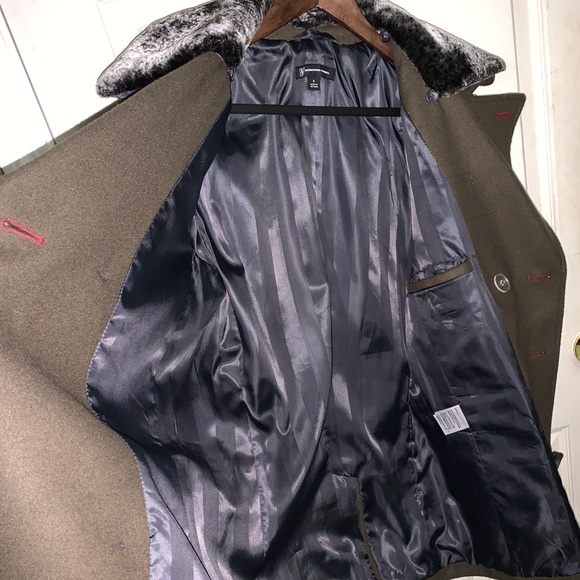 International Concepts INC Olive Peacoat Overcoat - Picture 2 of 4